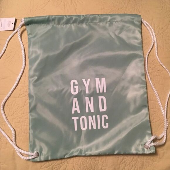 Polyester Sling  backpack Saying (Gym And Tonic) - Picture 1 of 5